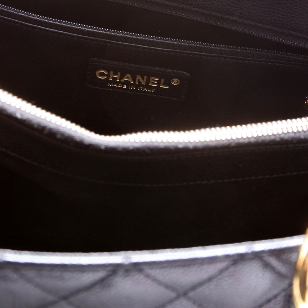 Grand Shopping Tote Caviar Black