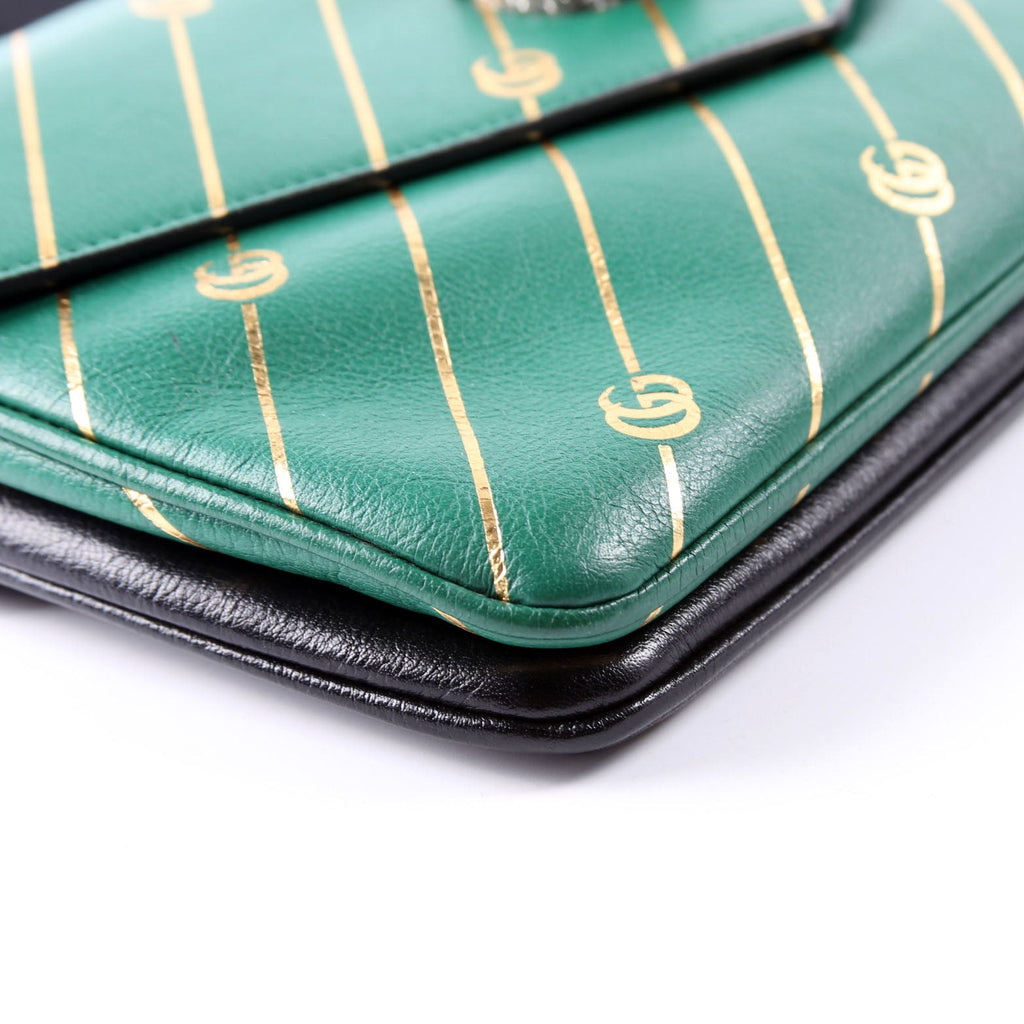 Gucci 524822 Thiara Double Medium Shoulder Green/Black