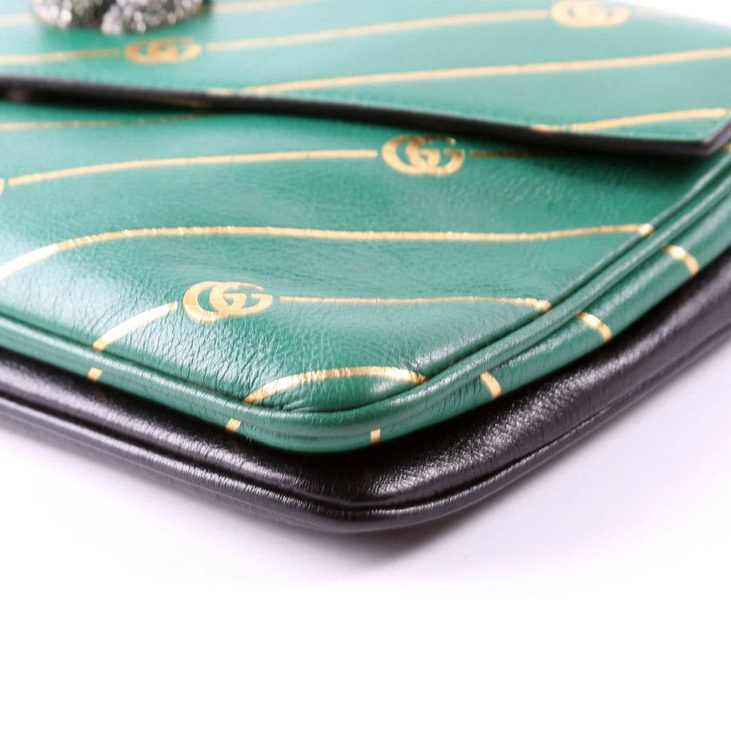 Gucci 524822 Thiara Double Medium Shoulder Green/Black