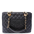 Grand Shopping Tote Caviar Black