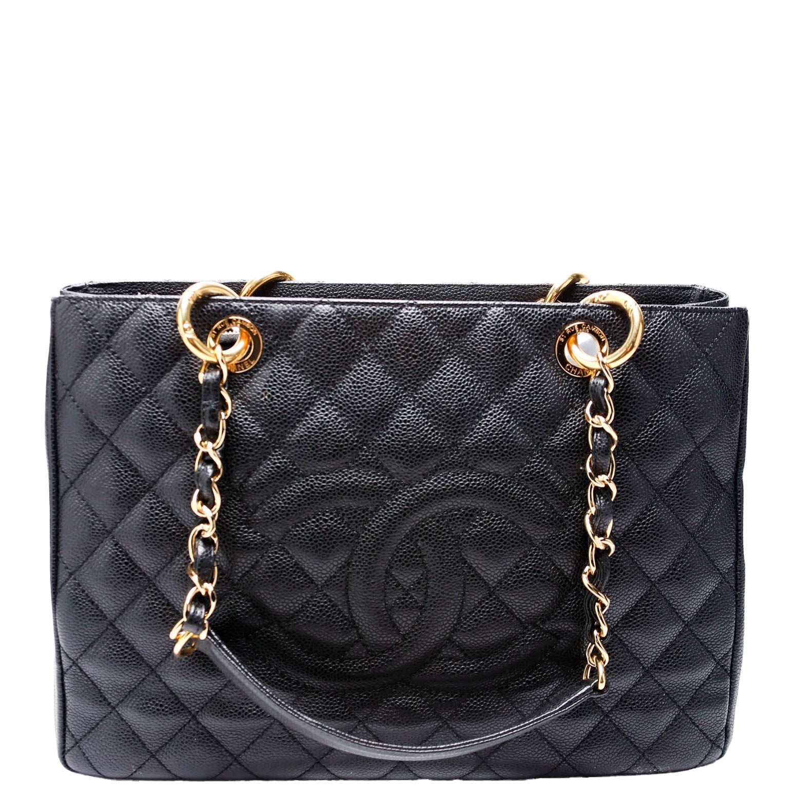 Grand Shopping Tote Caviar Black