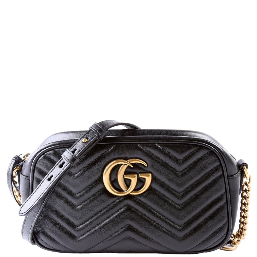 447632 Marmont Small Leather Camera Black