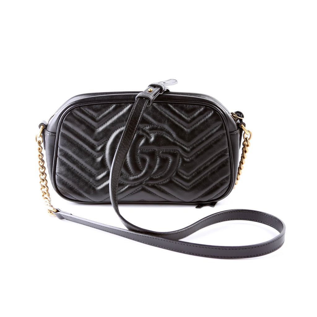 447632 Marmont Small Leather Camera Black
