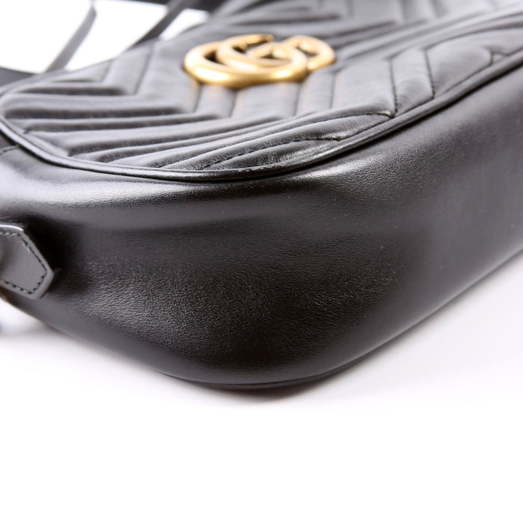 447632 Marmont Small Leather Camera Black