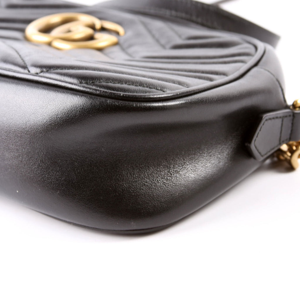 447632 Marmont Small Leather Camera Black