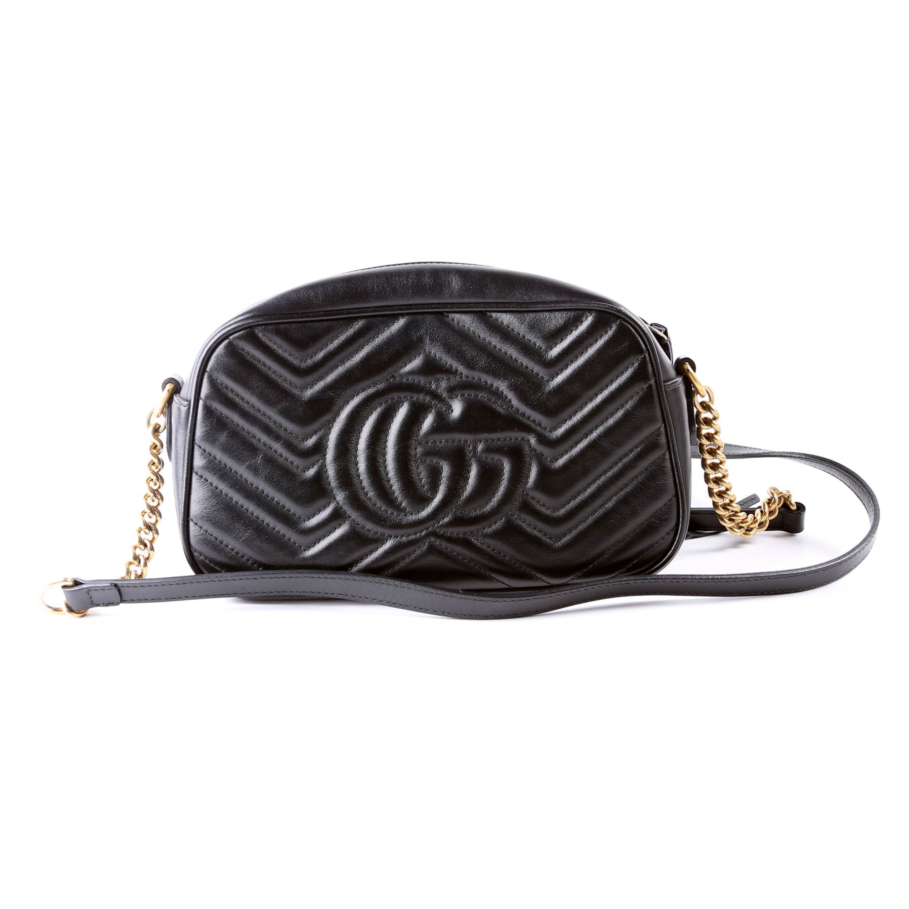 447632 Marmont Small Leather Camera Black
