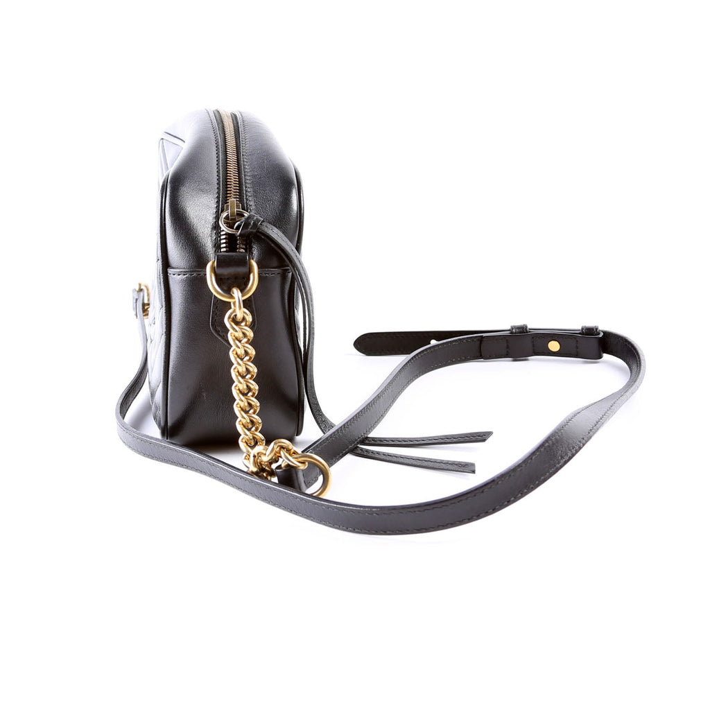 447632 Marmont Small Leather Camera Black