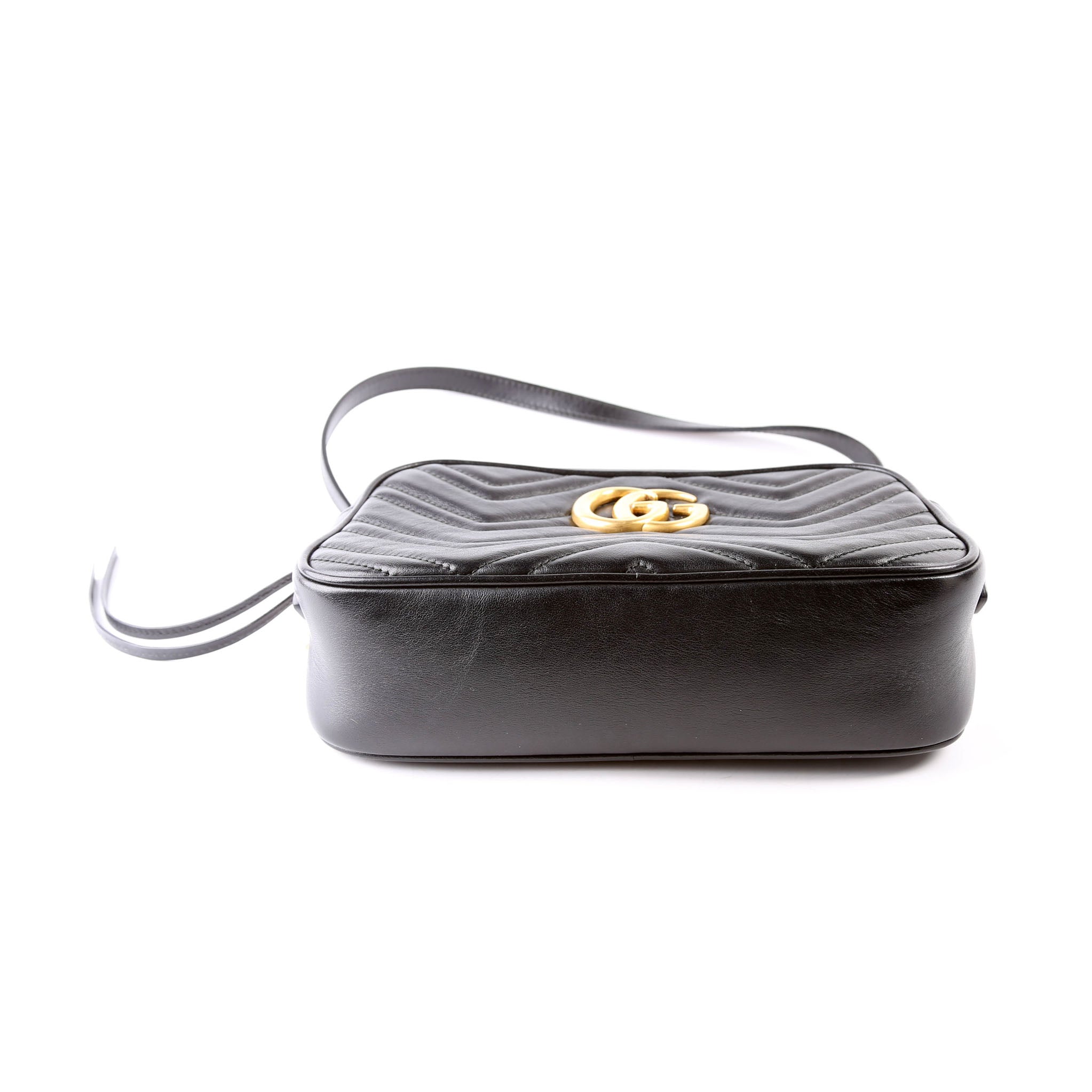 447632 Marmont Small Leather Camera Black