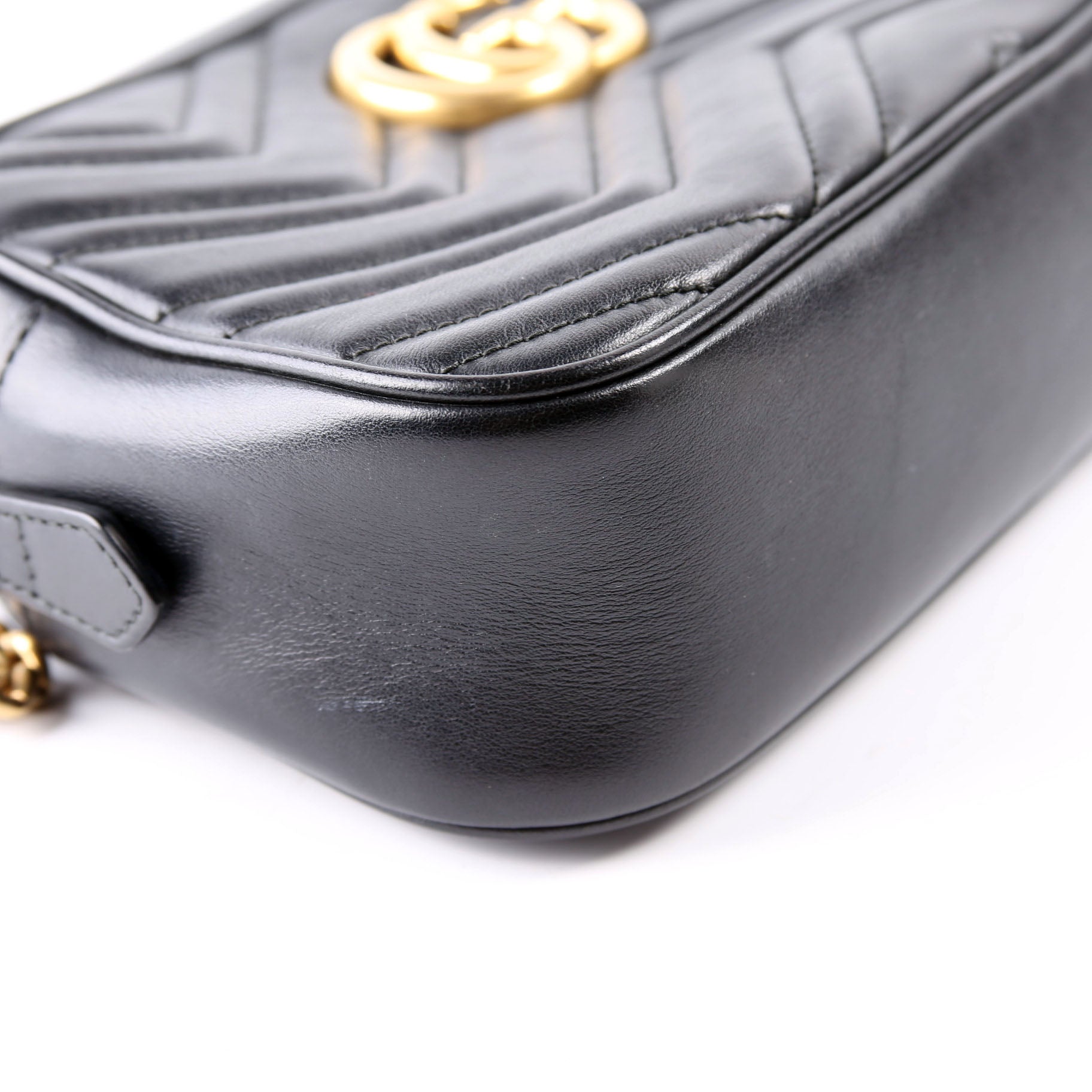 447632 Marmont Small Leather Camera Black