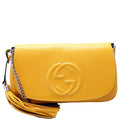 536224 Soho Chain Tassel Flap Yellow