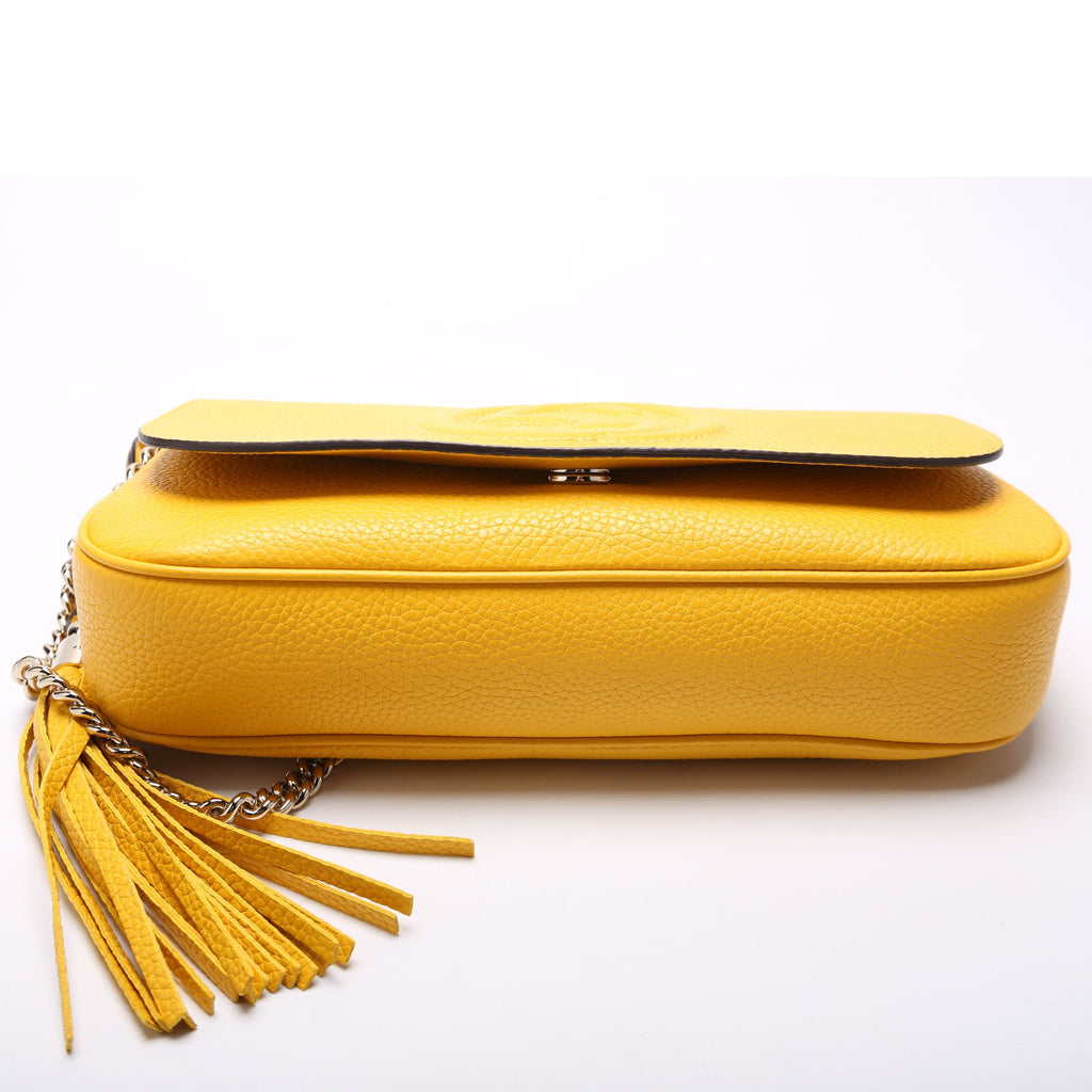 536224 Soho Chain Tassel Flap Yellow