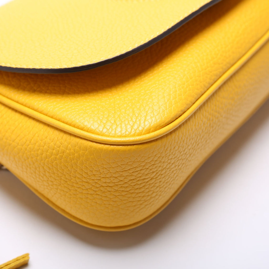 536224 Soho Chain Tassel Flap Yellow