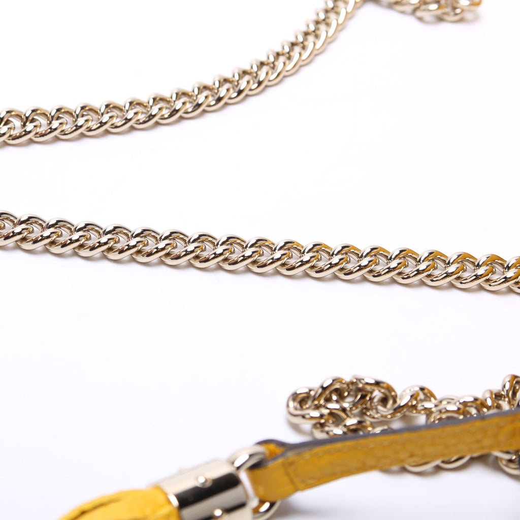 536224 Soho Chain Tassel Flap Yellow