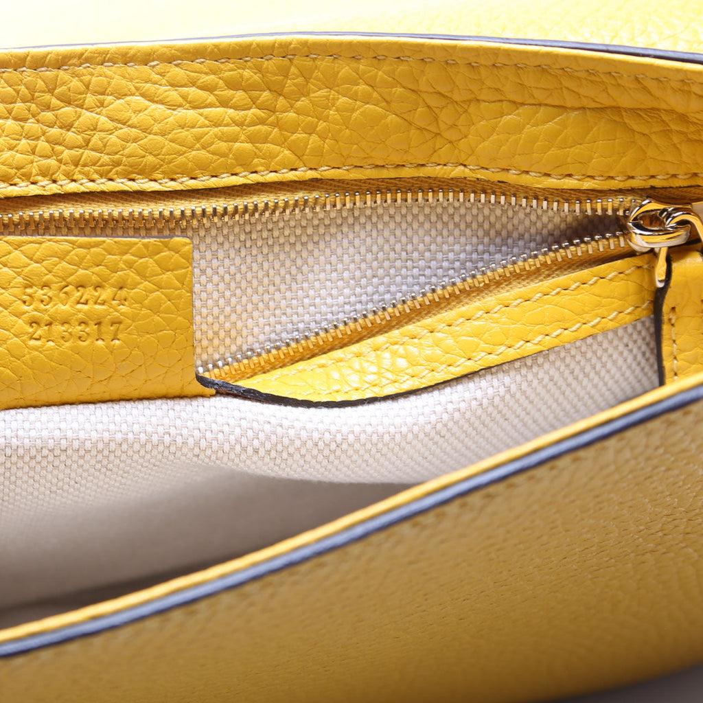 536224 Soho Chain Tassel Flap Yellow
