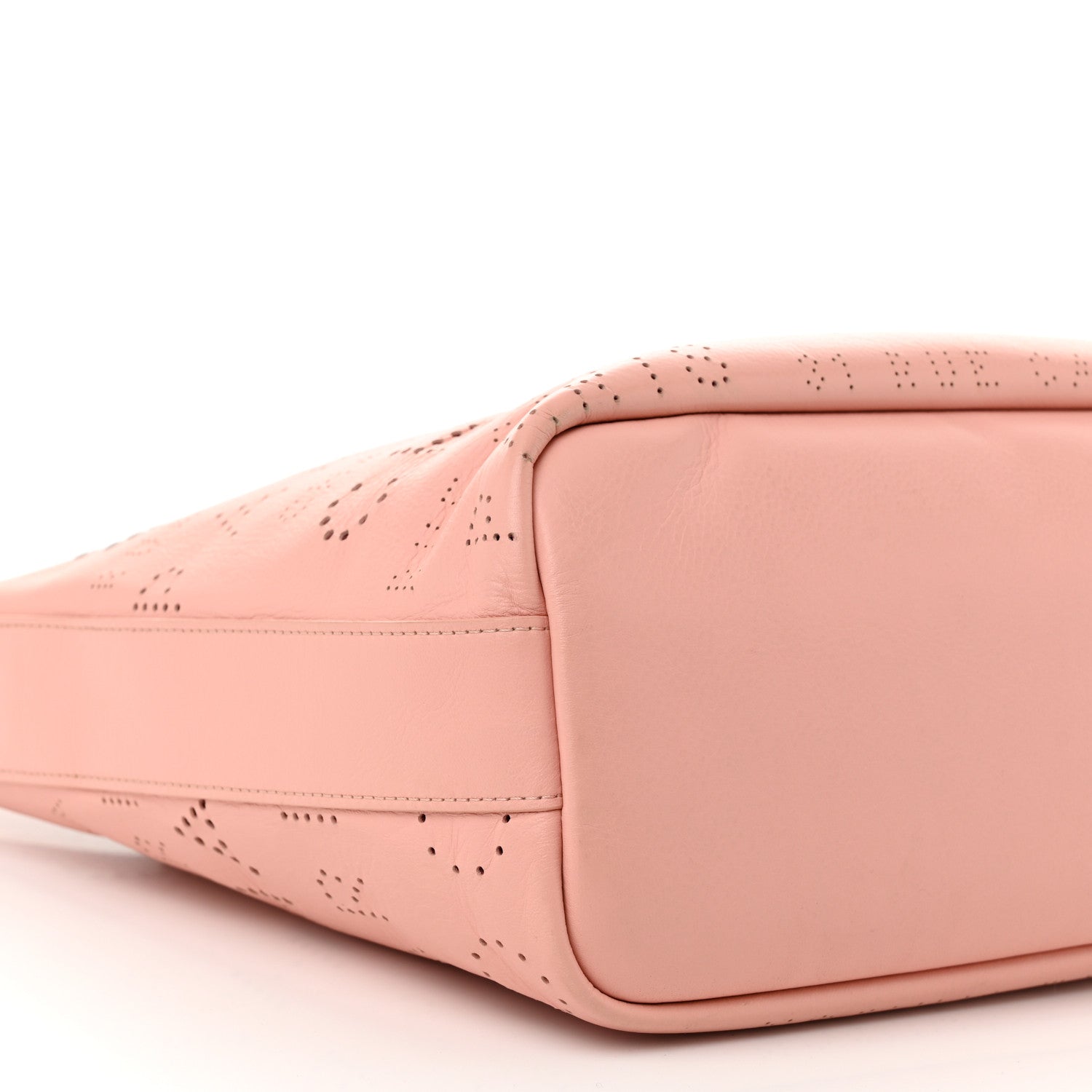 Chanel Calfskin Tweed Small Logo Eyelets Shopping Tote Pink