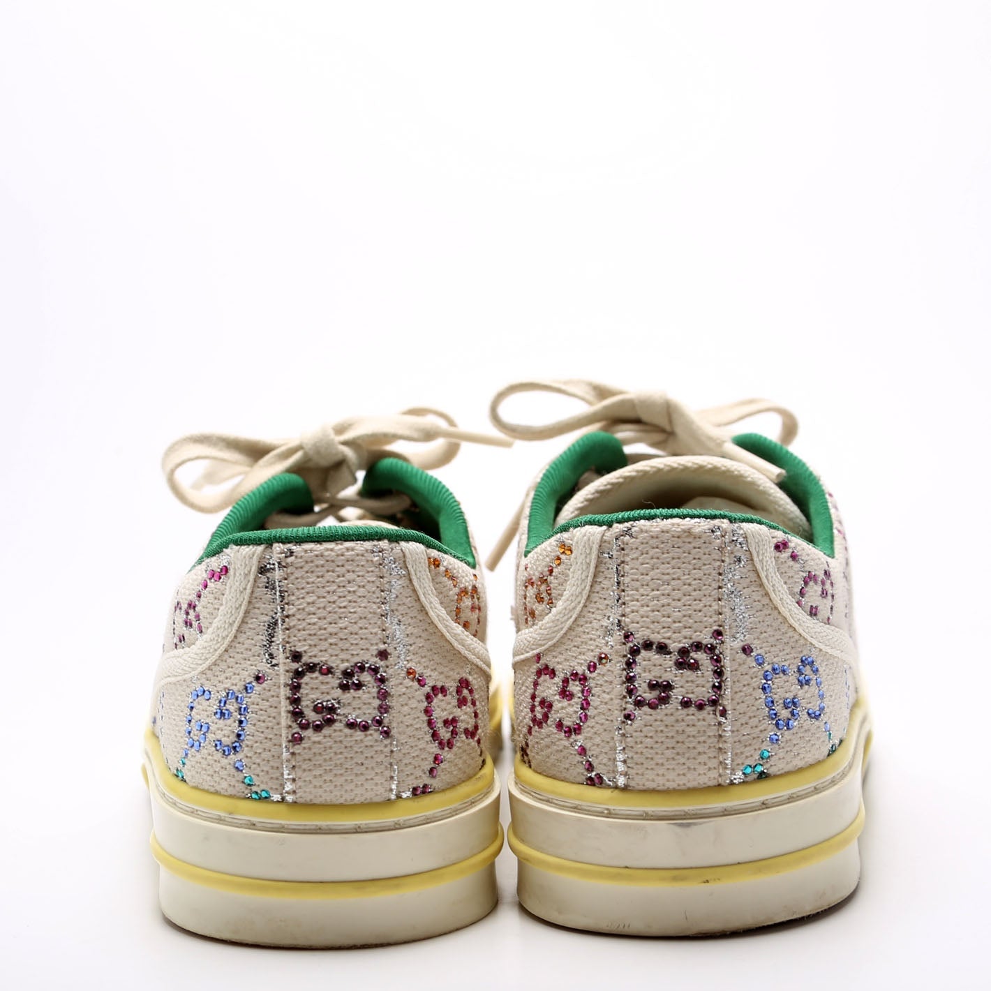 1977 Tennis GG Crystal Sneakers Size 37.5 Beige