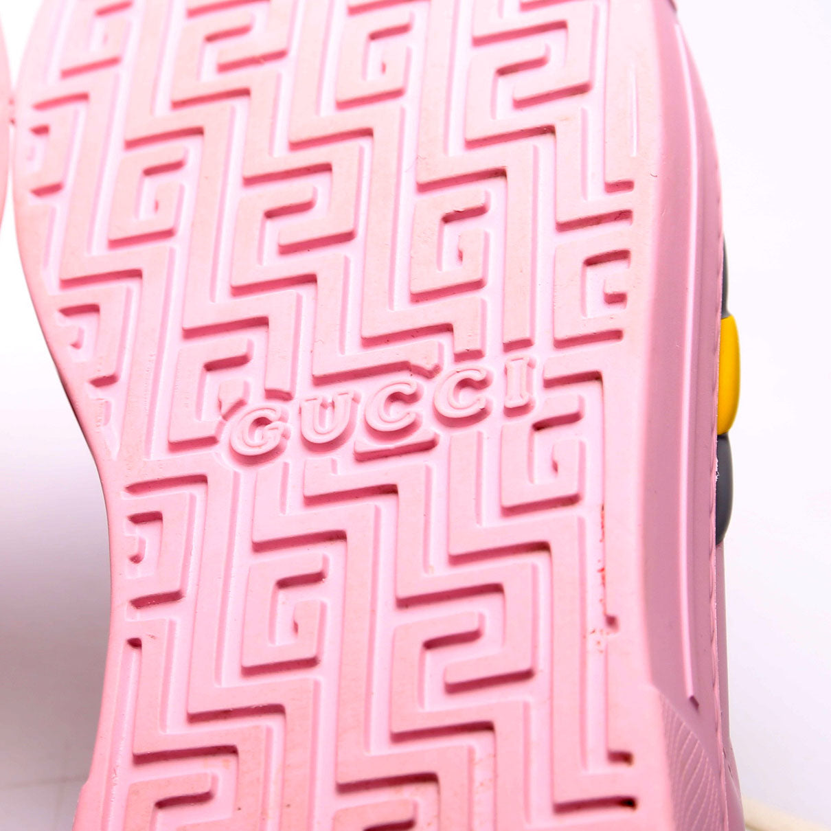 Gucci Rubber Ace Mules Size 38 Pink