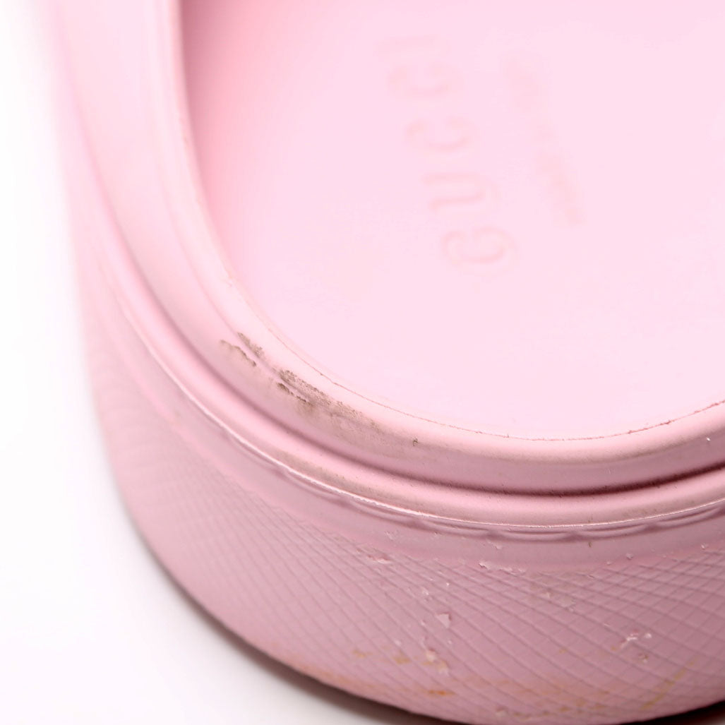 Gucci Rubber Ace Mules Size 38 Pink