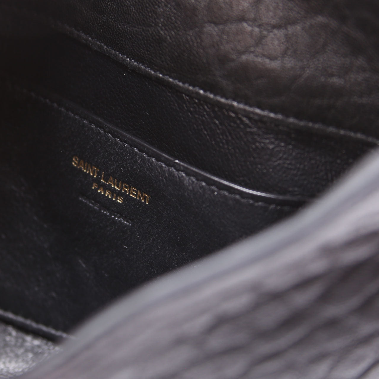 Cassandre Chain Pouch Lambskin Black