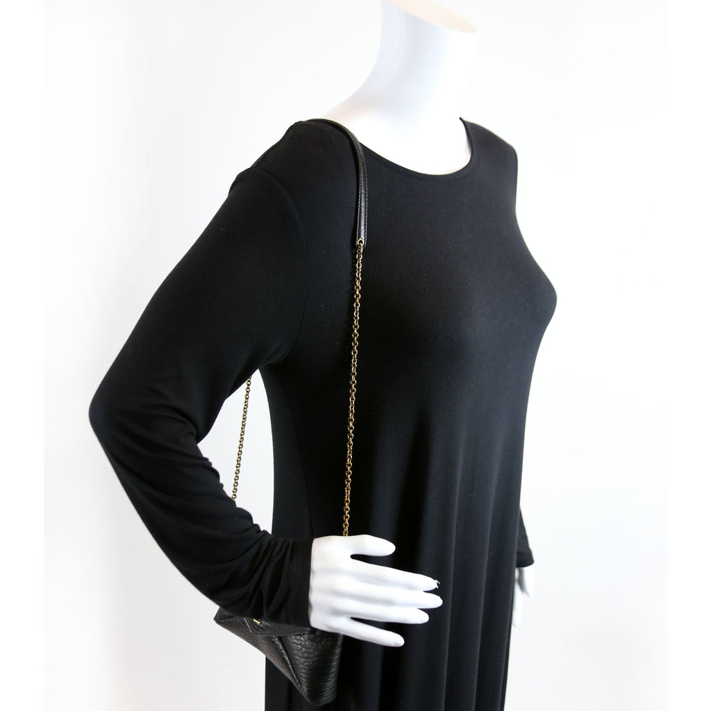 Cassandre Chain Pouch Lambskin Black
