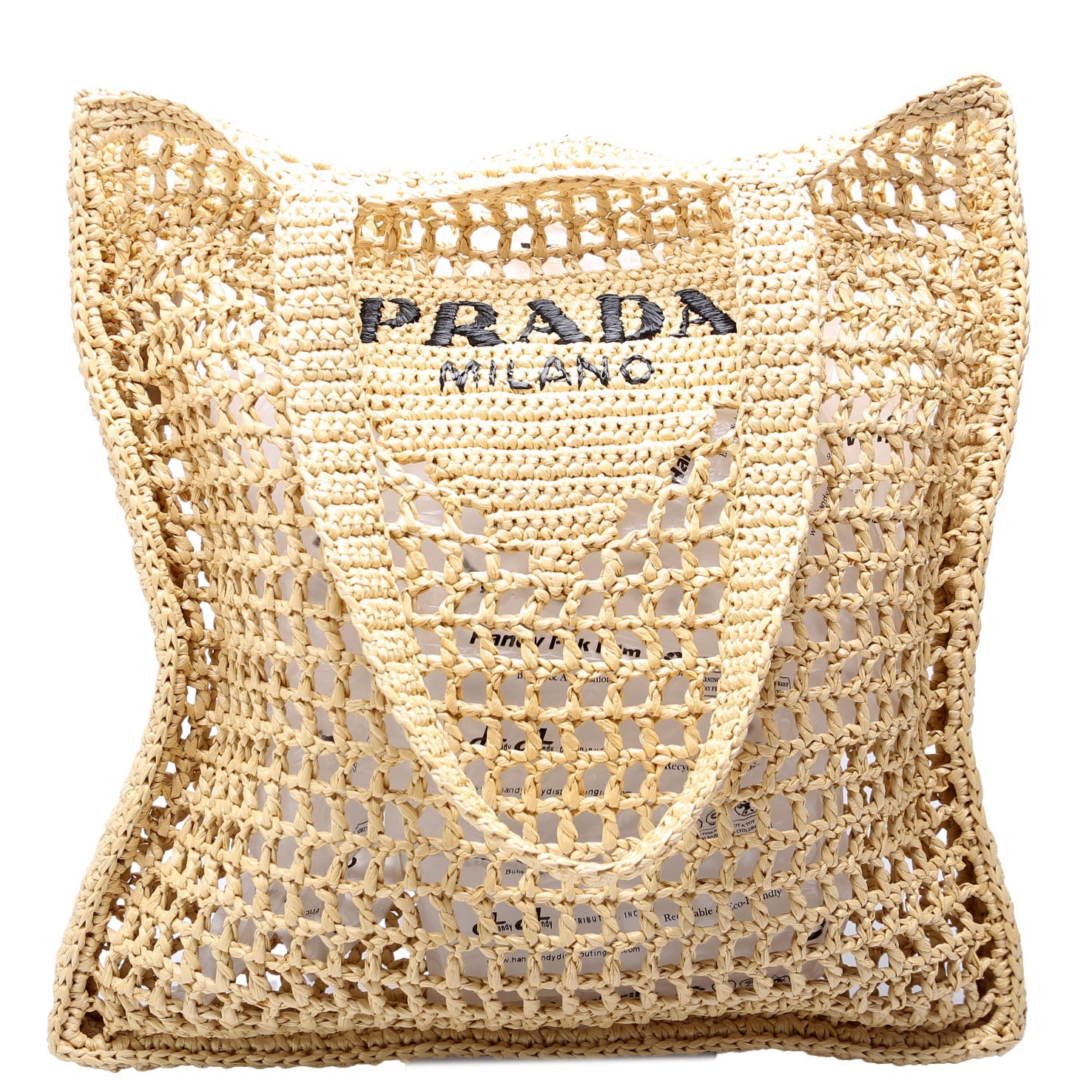Raffia Crochet Tote Bag