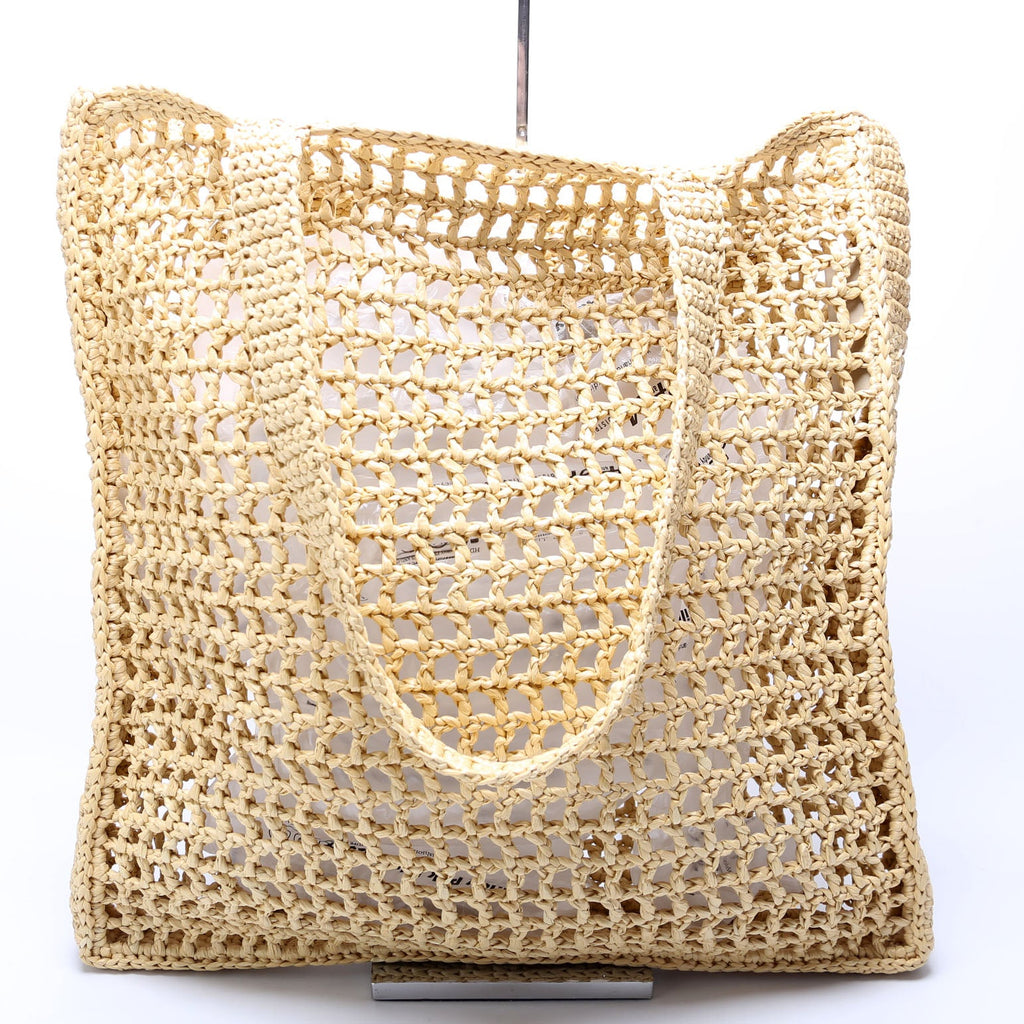 Raffia Crochet Tote Bag