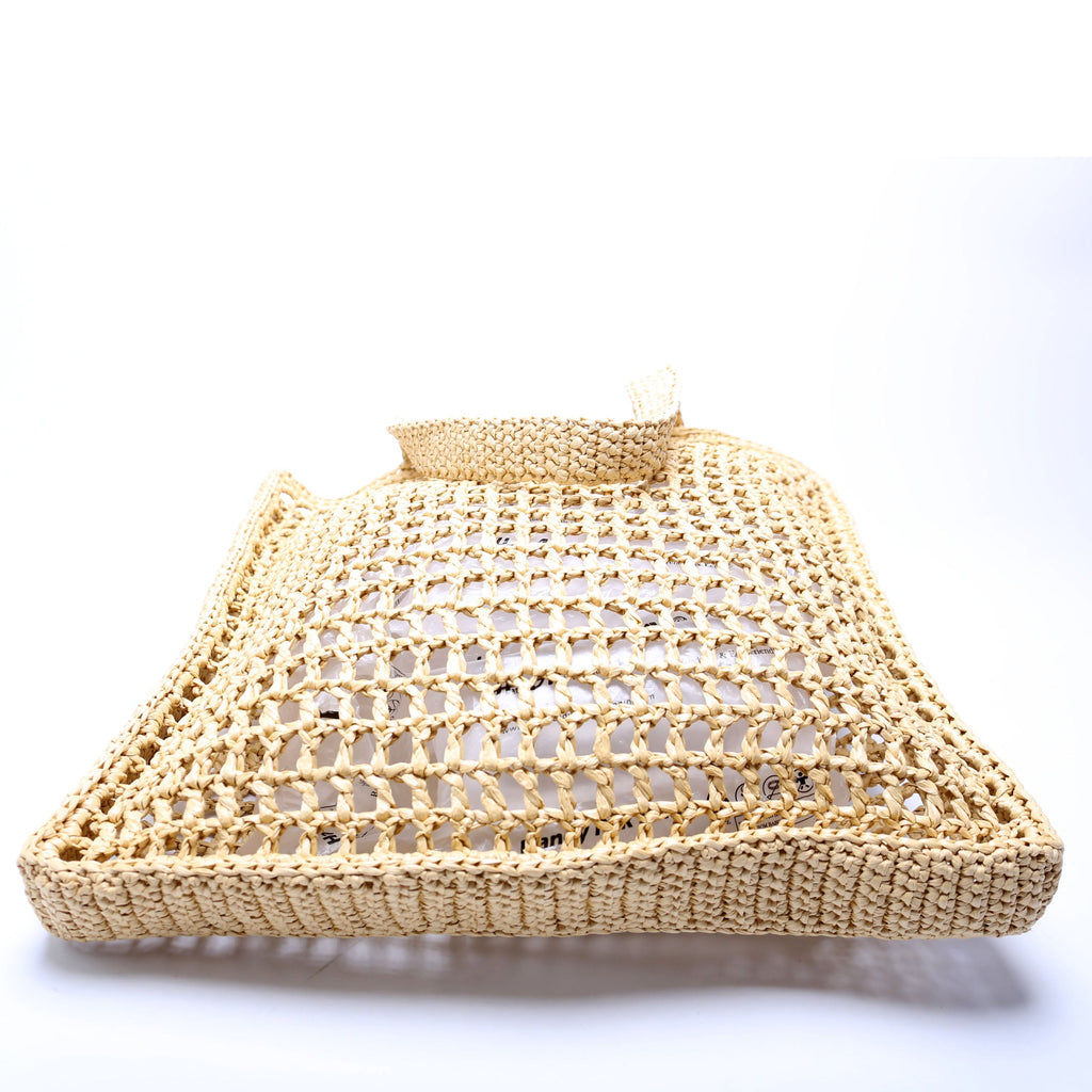 Raffia Crochet Tote Bag