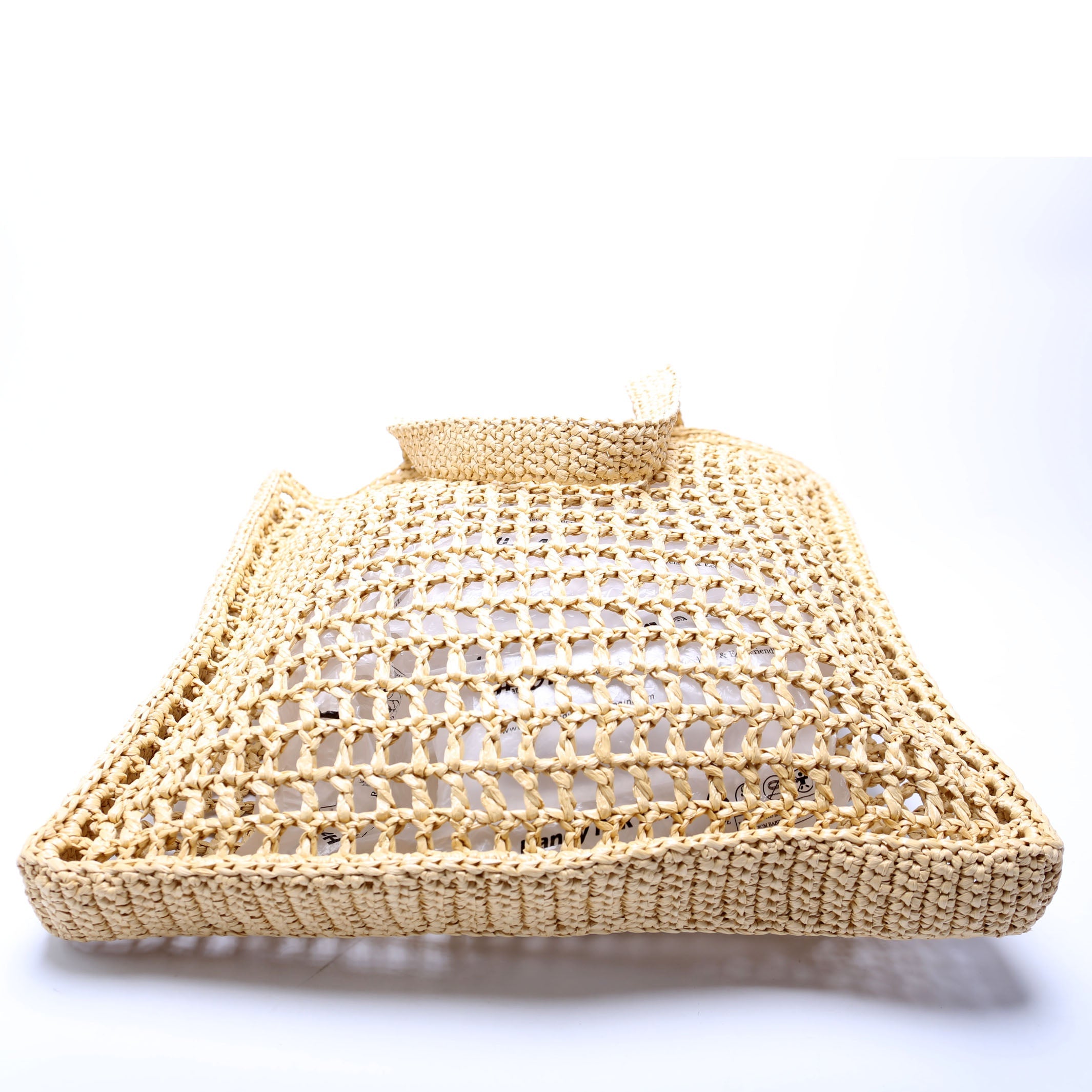 Raffia Crochet Tote Bag