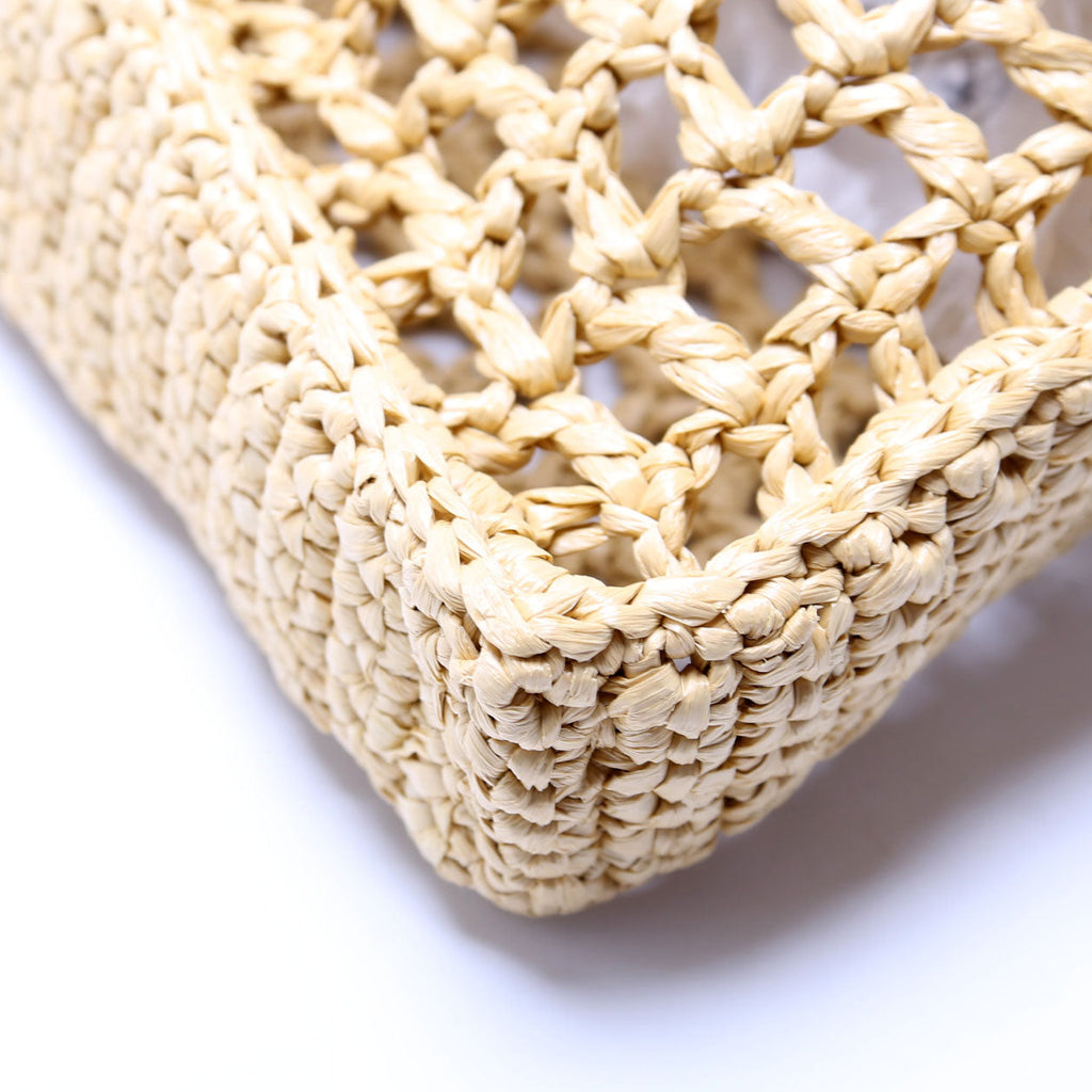 Raffia Crochet Tote Bag