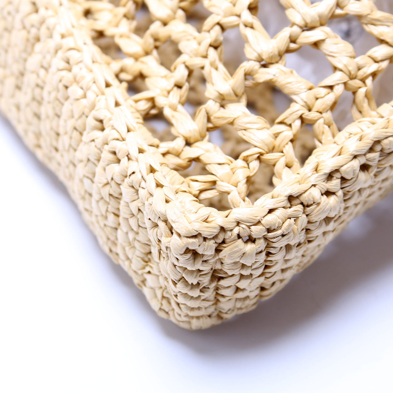 Raffia Crochet Tote Bag