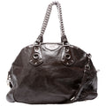 Cervo Lux Chain Shoulder Bag Brown