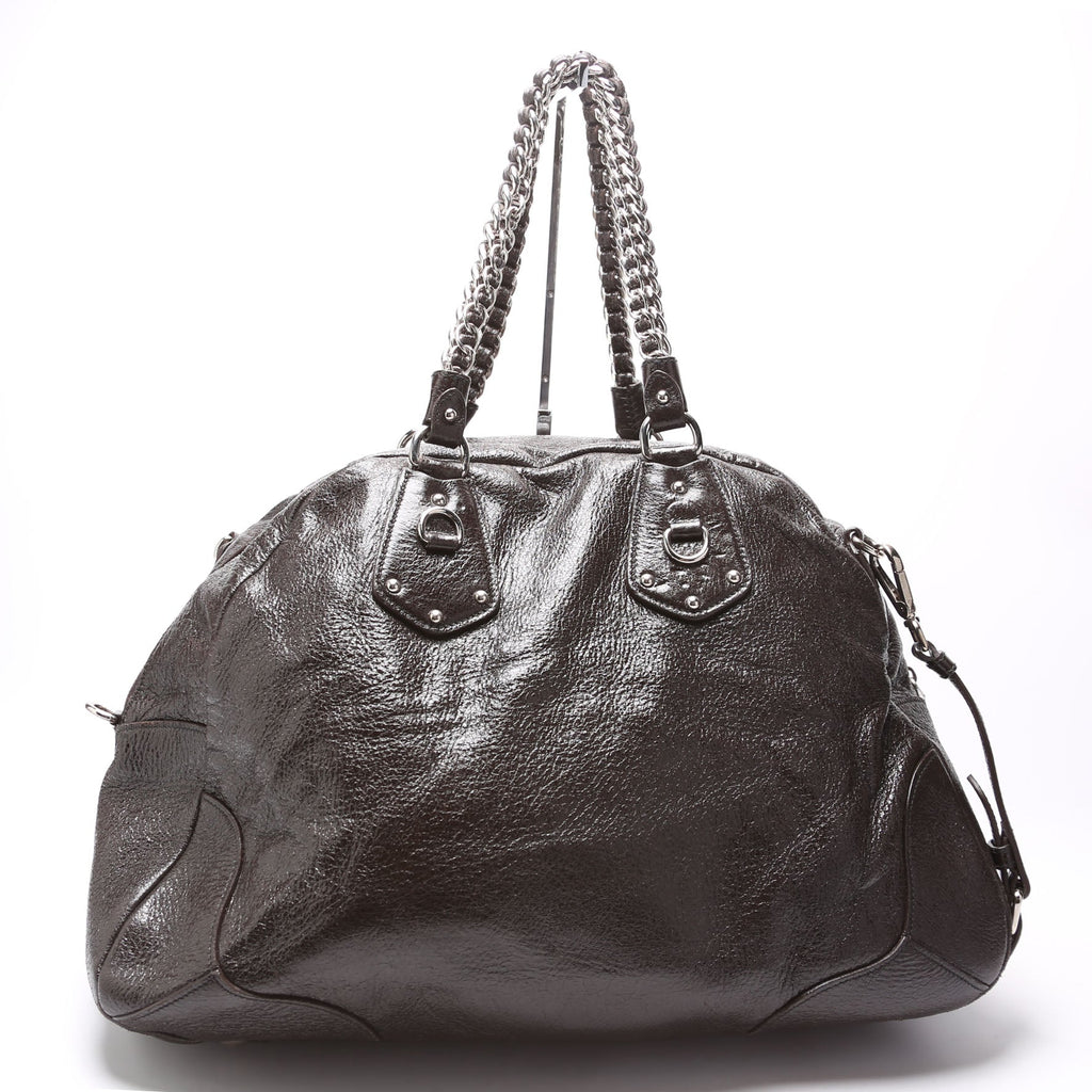 Cervo Lux Chain Shoulder Bag Brown