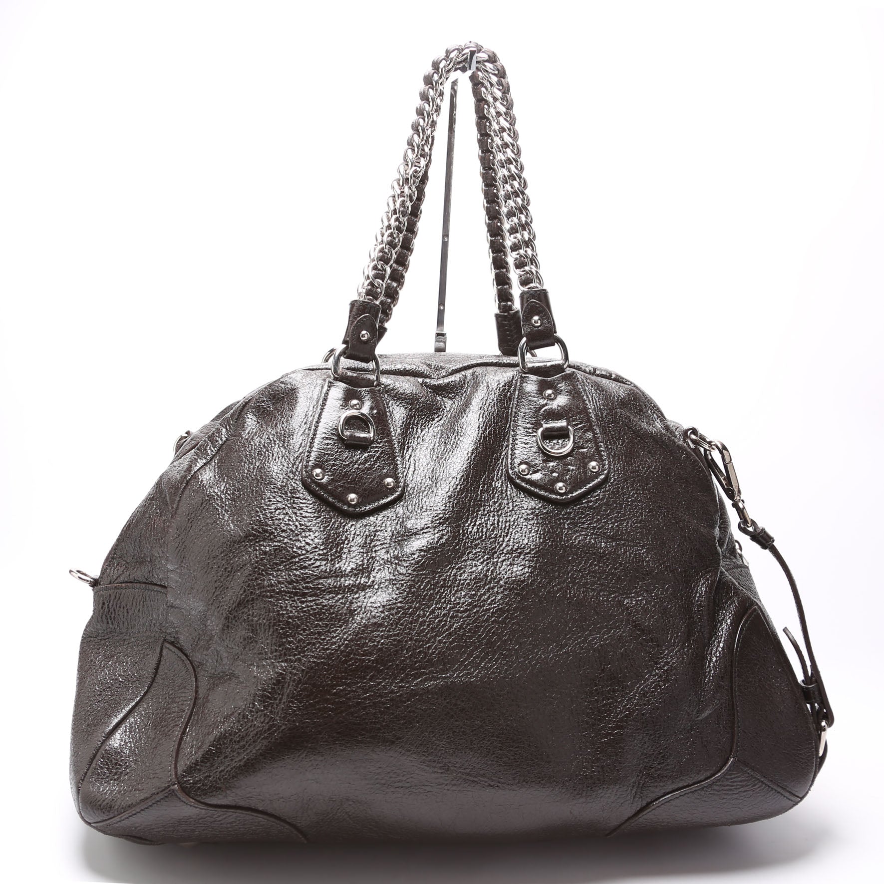 Cervo Lux Chain Shoulder Bag Brown