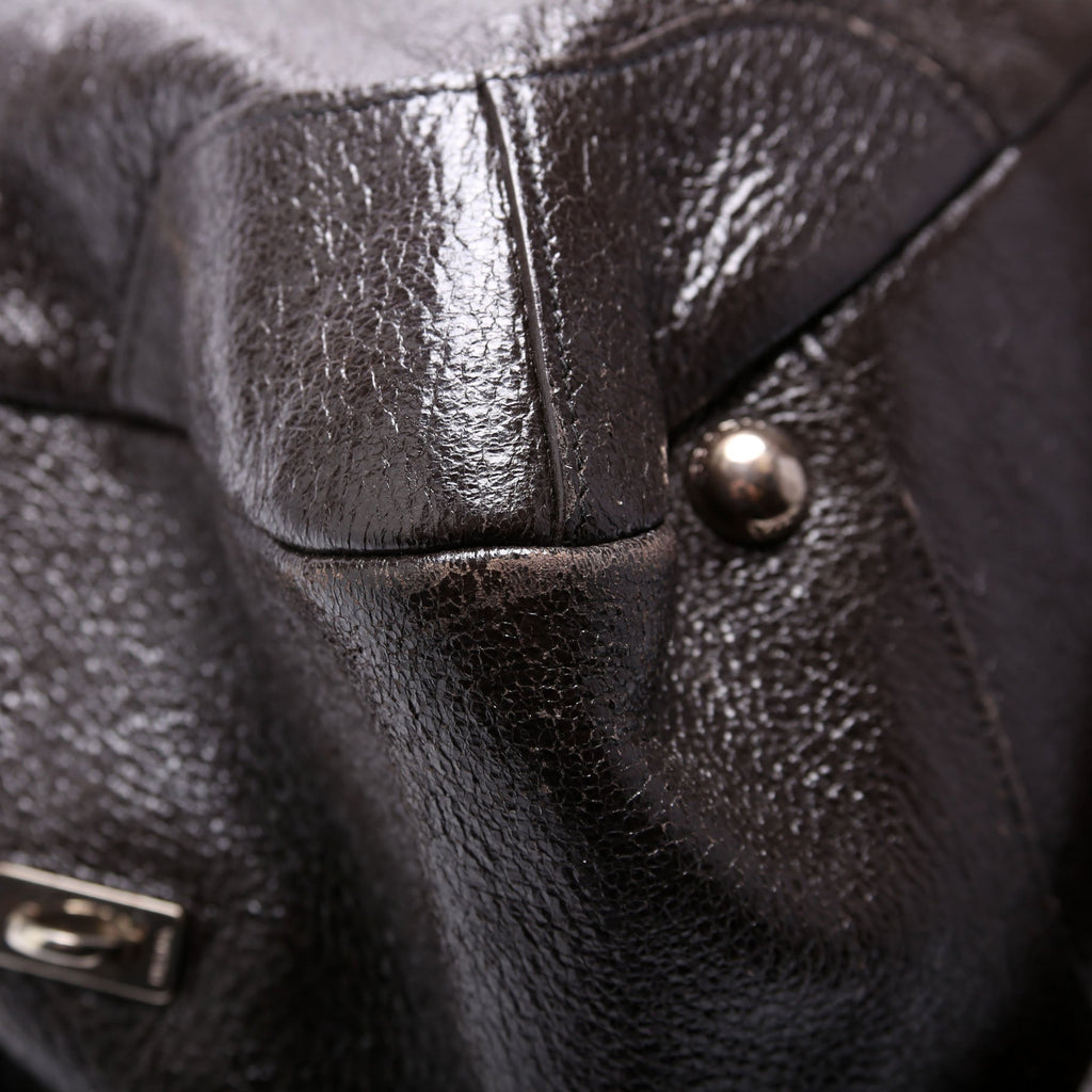 Cervo Lux Chain Shoulder Bag Brown