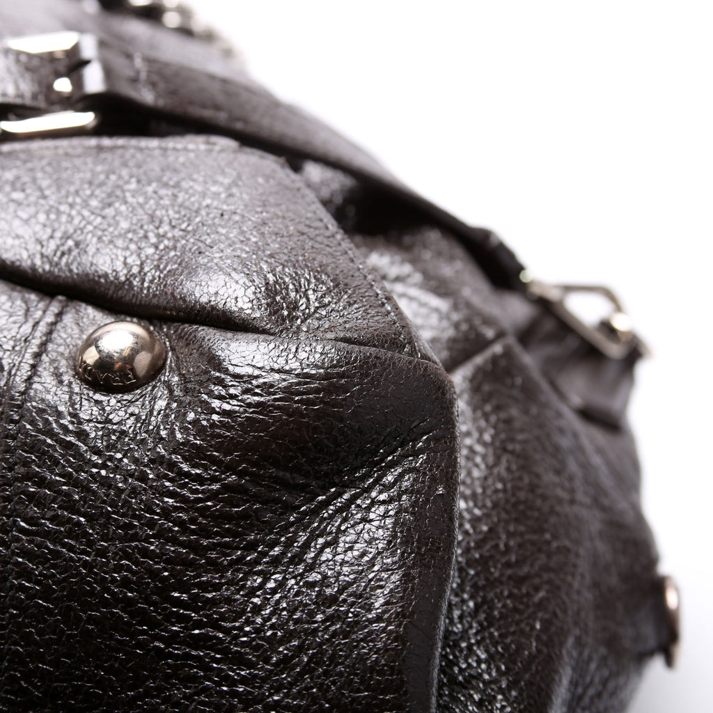 Cervo Lux Chain Shoulder Bag Brown