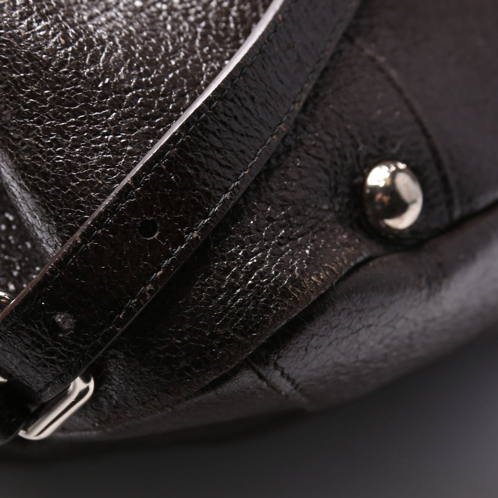 Cervo Lux Chain Shoulder Bag Brown