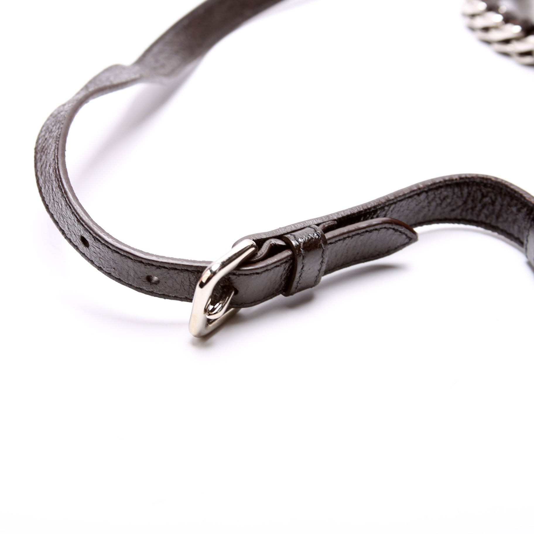 Cervo Lux Chain Shoulder Bag Brown