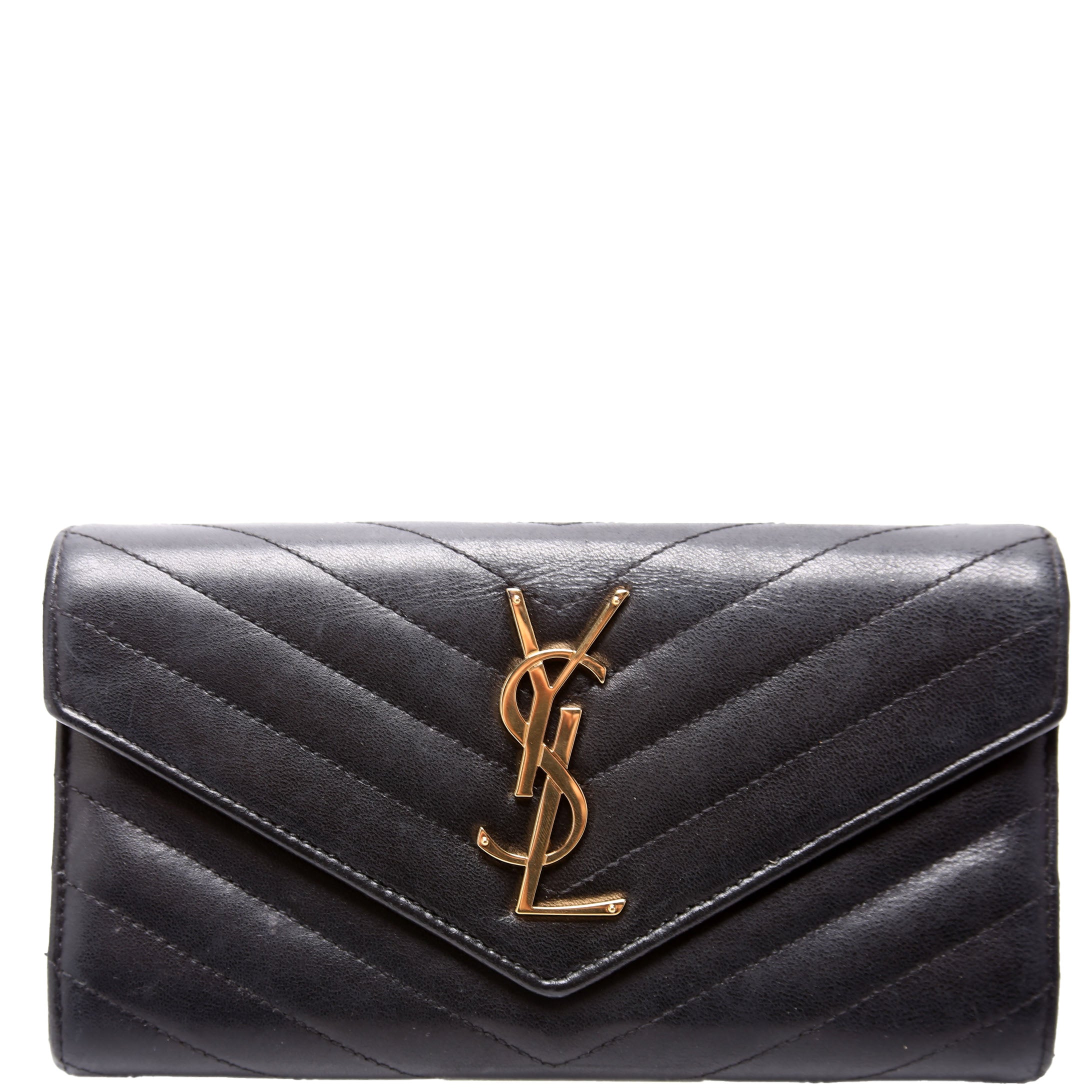 Flap Wallet Large Smooth Leather 372264 Black