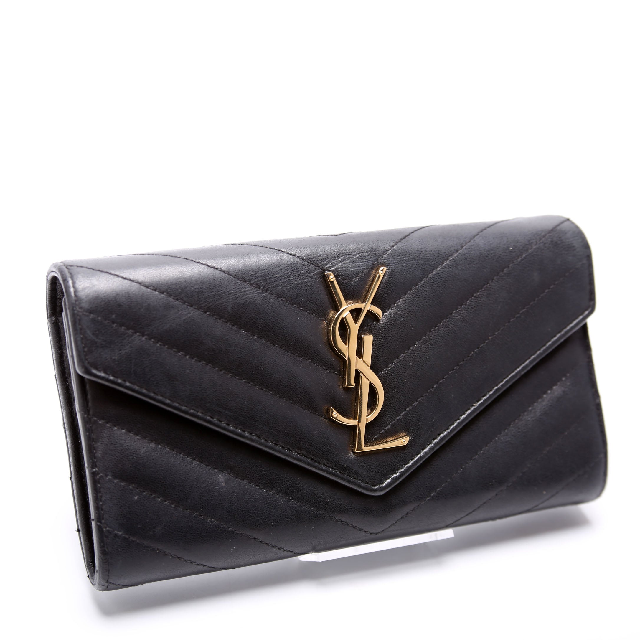 Flap Wallet Large Smooth Leather 372264 Black