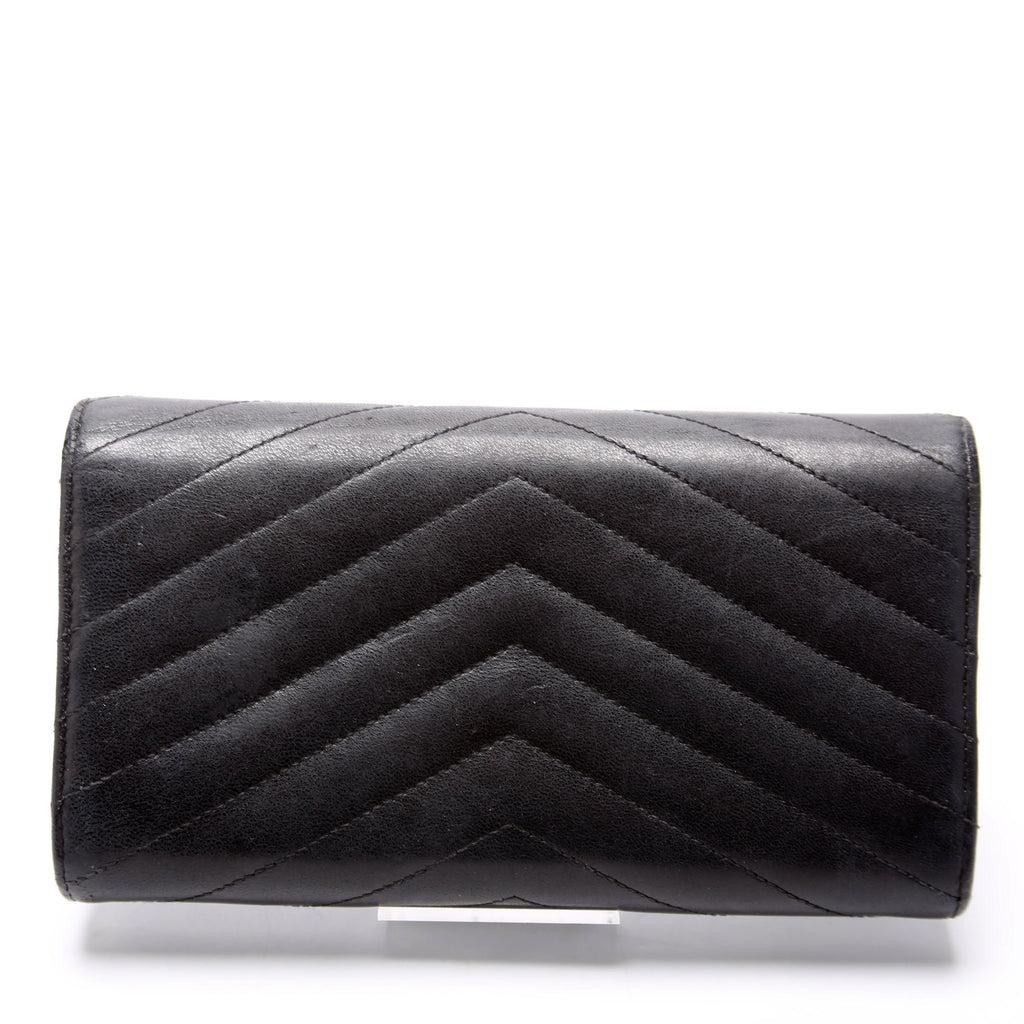 Flap Wallet Large Smooth Leather 372264 Black
