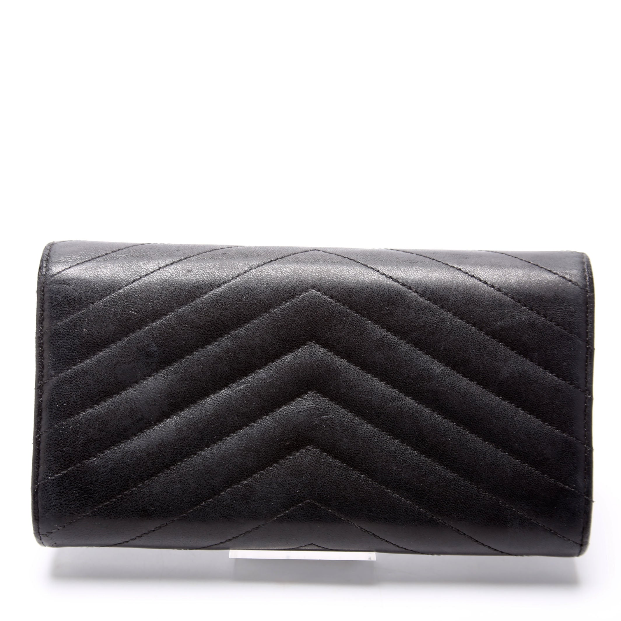 Flap Wallet Large Smooth Leather 372264 Black