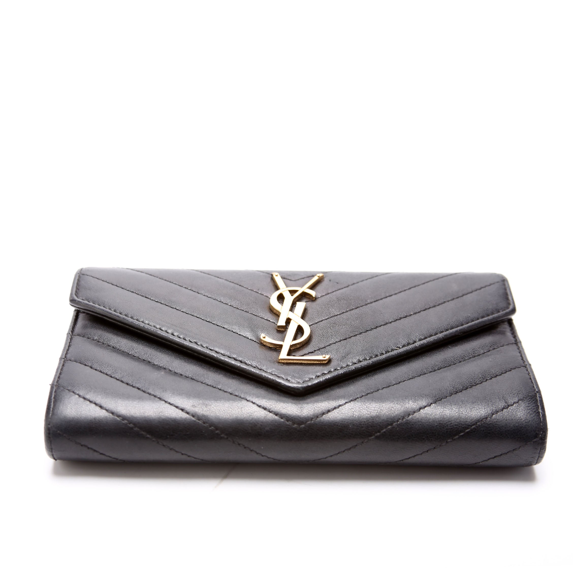 Flap Wallet Large Smooth Leather 372264 Black