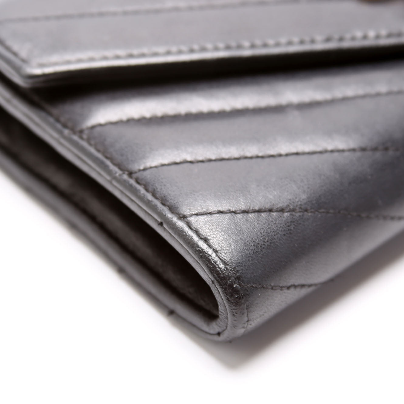 Flap Wallet Large Smooth Leather 372264 Black
