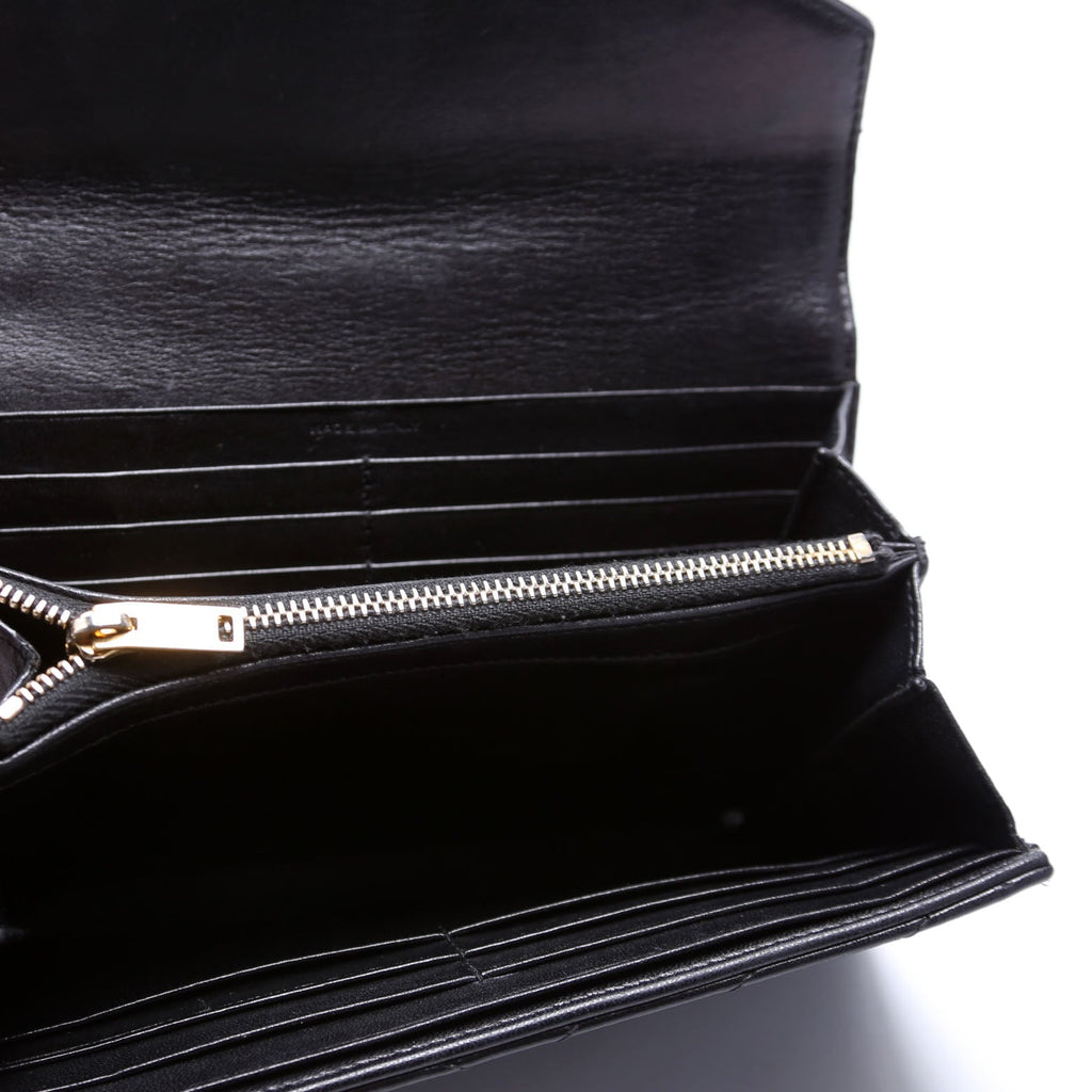 Flap Wallet Large Smooth Leather 372264 Black