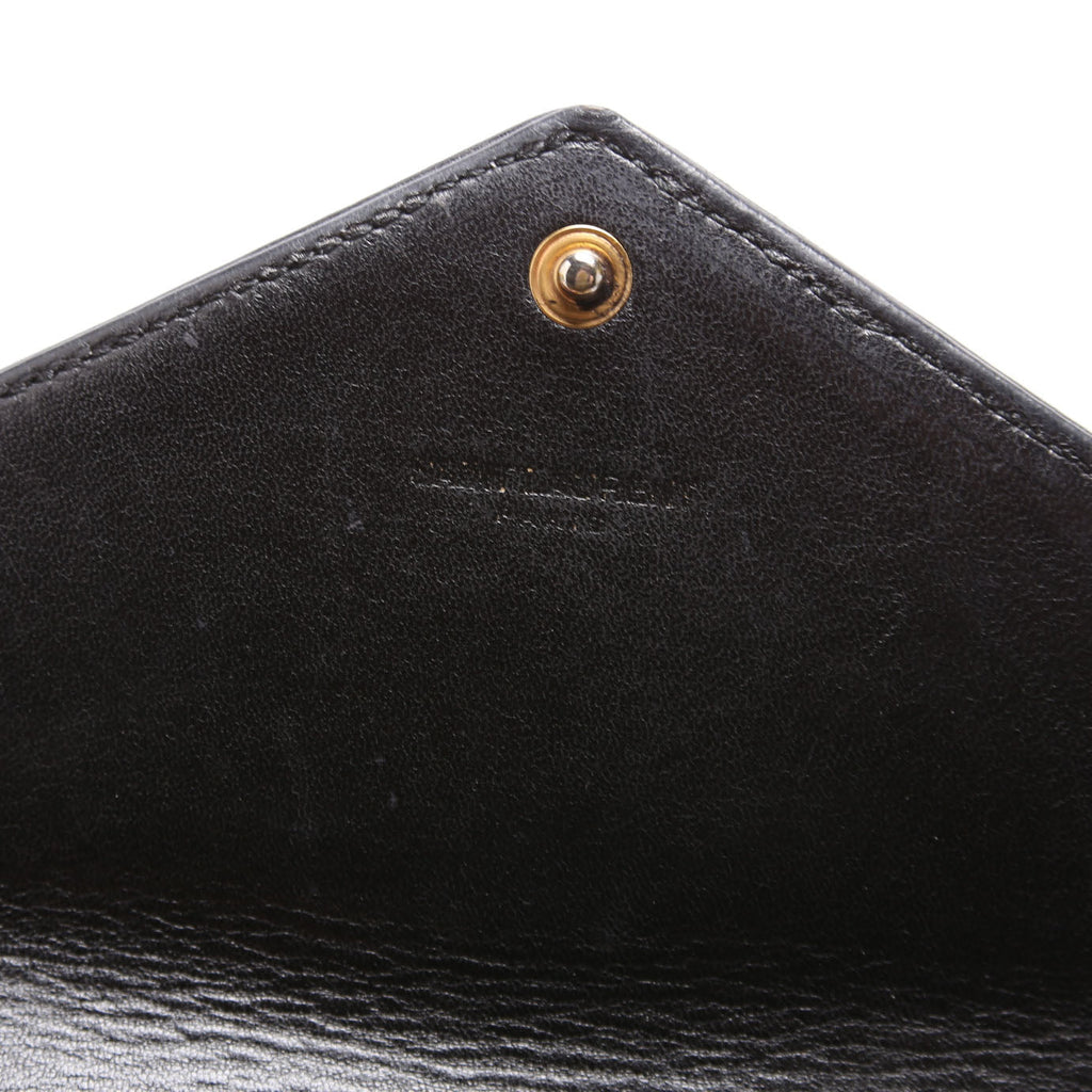 Flap Wallet Large Smooth Leather 372264 Black