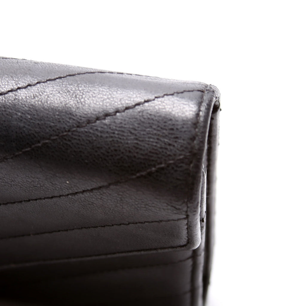 Flap Wallet Large Smooth Leather 372264 Black