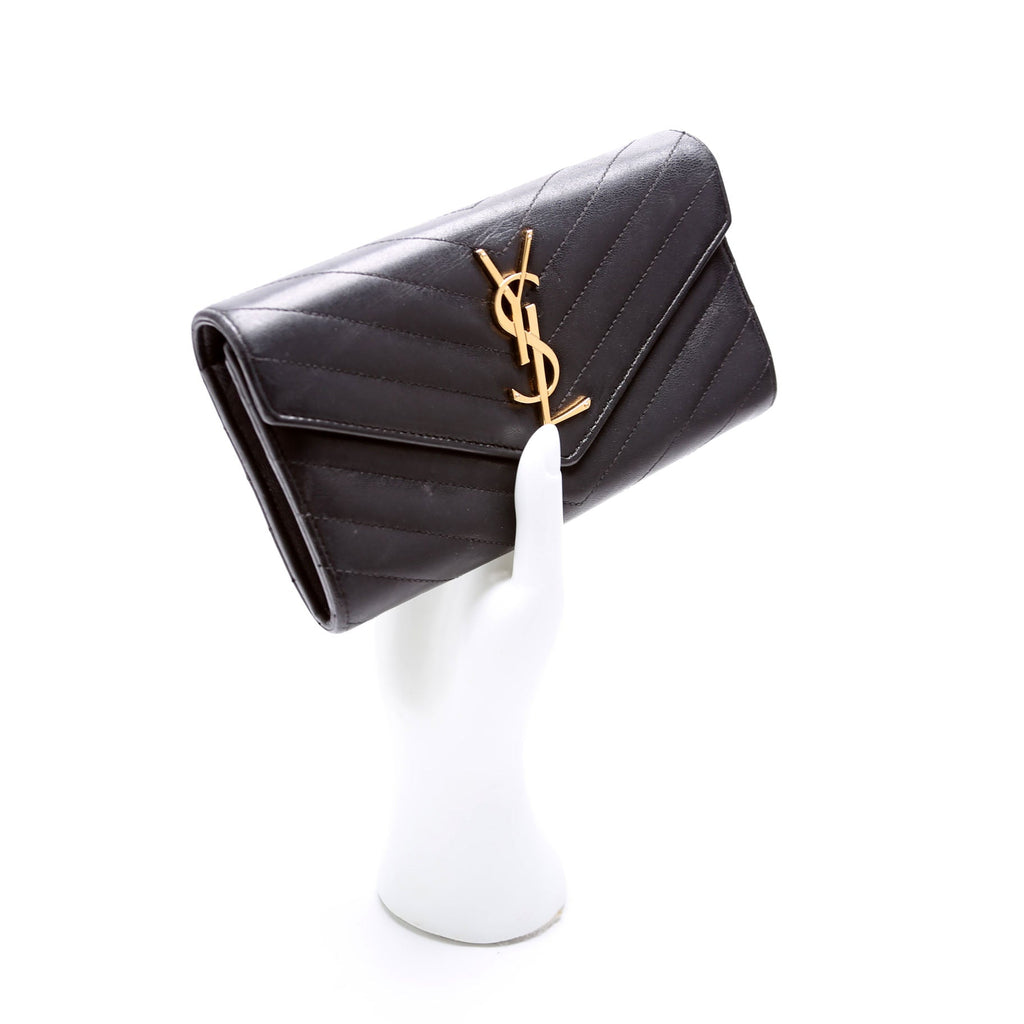 Flap Wallet Large Smooth Leather 372264 Black