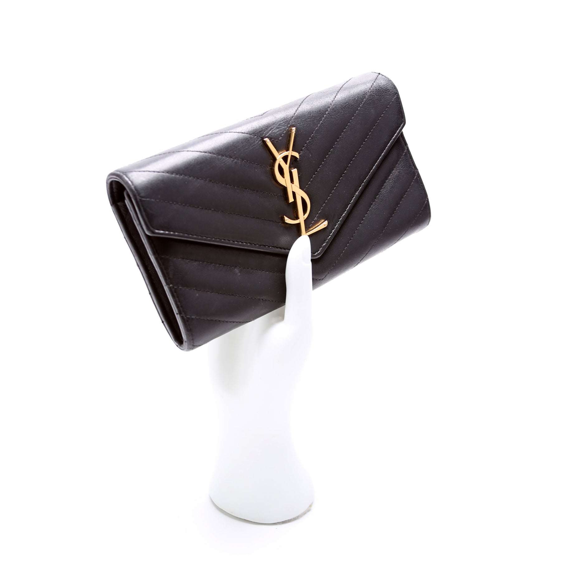 Flap Wallet Large Smooth Leather 372264 Black