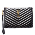 379039 A5 Matelasse Pouch Black