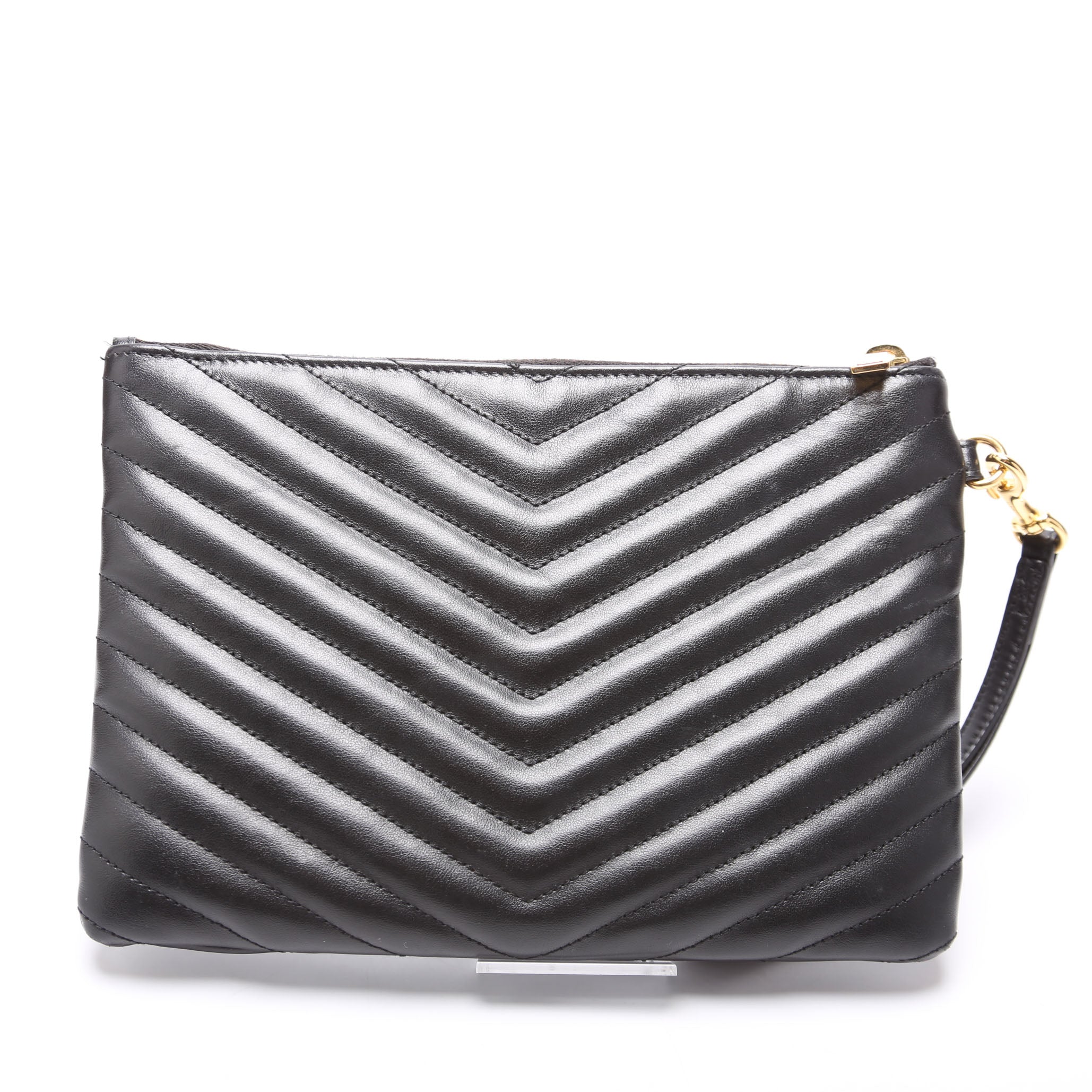379039 A5 Matelasse Pouch Black